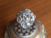 空女華薩摩作品の取っ手　素材：銀(艶消し)　伝統工芸士・空女さんからのご依頼で制作させていただきました。　オーダーメイド　京都府